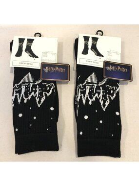 Harry Potter Men's Crew Socks Size 10-13 Set of 2 Bioworld